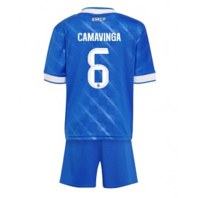 Dětské fotbalový komplet Real Madrid Eduardo Camavinga #6 Tretí košile 2025-26 Krátkým Rukávem